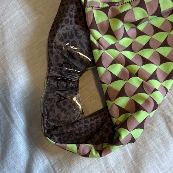 Acacia Swimwear Green and Black Patterned Bikini - Picture 3 of 5